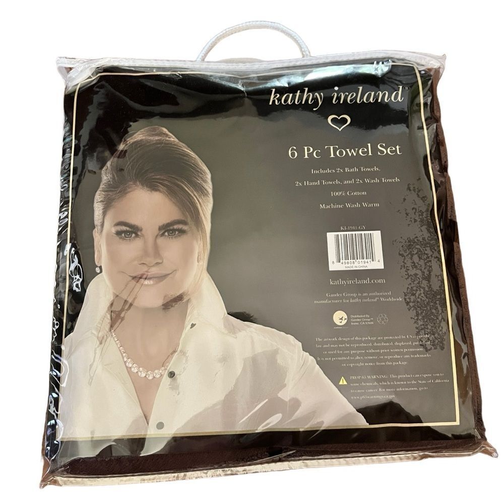 Kathy Ireland 6 Piece Towel Set‎ NEW